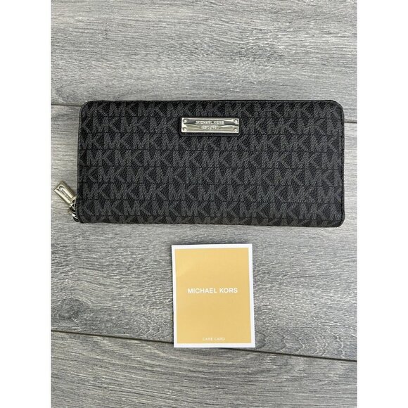 MICHAEL MICHAEL KORS Large Logo Continental Wallet silver hardware - Picture 1 of 7